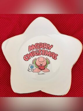 Ziggy Star Shaped Holiday Plate 1980s Porcelain